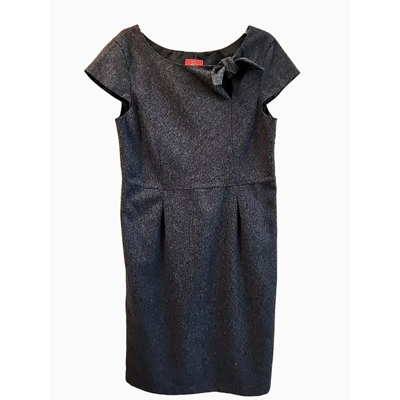 Oscar By Oscar De La Renta Short Cap Sleeve Dress Bow Classy Chic Stylish Sz 14 - Picture 1 of 5